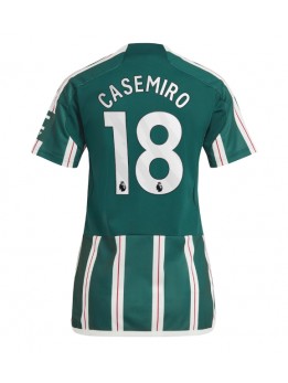 Billige Manchester United Casemiro #18 Bortedrakt Dame 2023-24 Kortermet